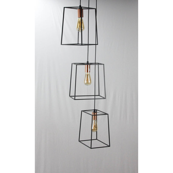 LAMP. COLGANTE NEGRO 3L E27 40W