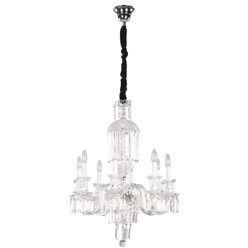 LAMP. COLGANTE CROMO 8L E14 40W
