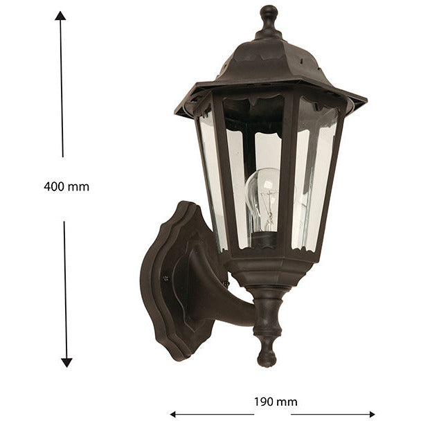 LAMP. EXT. PARED NEGRO 1L E27 40W