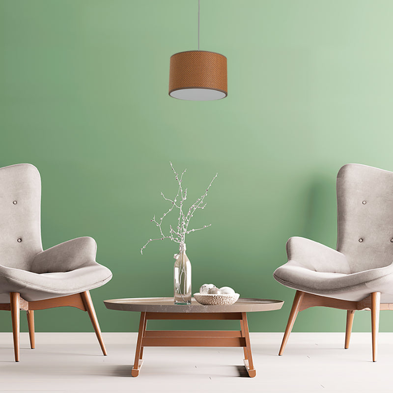 LAMP. COLGANTE NÍQUEL SATINADO 2L E27 60W