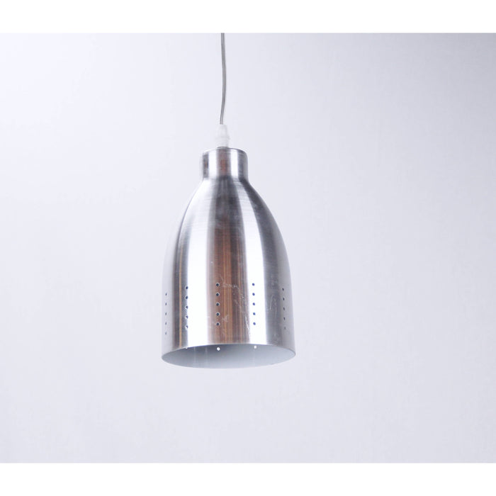 LAMP. COLGANTE PLATEADO 1L E27 60W