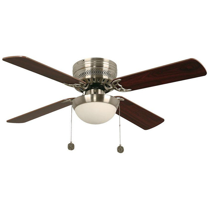 VENTILADOR DE TECHO 42" NÍQUEL SATINADO 1L E27 60W