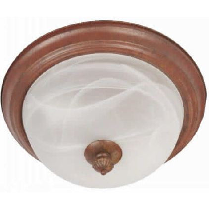 LAMP. TECHO BRONCE ANTIGUO 2L E27 40W