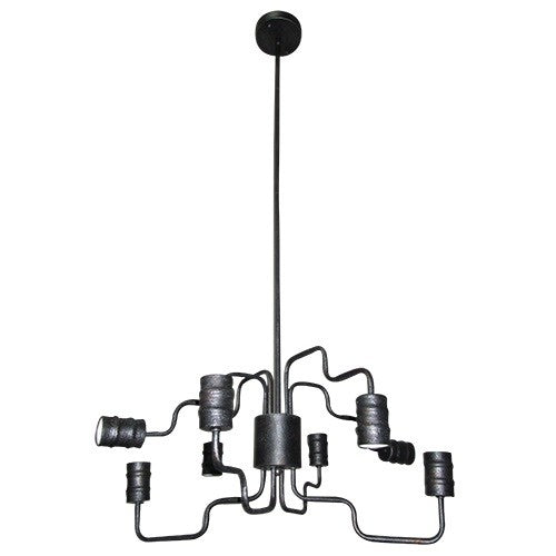 Lámpara Techo Plateado 8L E27 60W