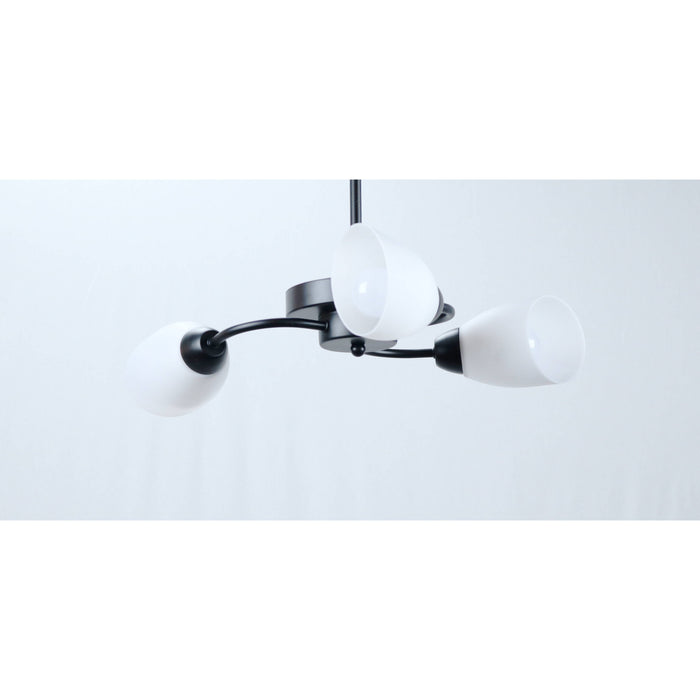 Lámpara Techo Negro 3L E27 5W (Bombillo Led Incluidos)