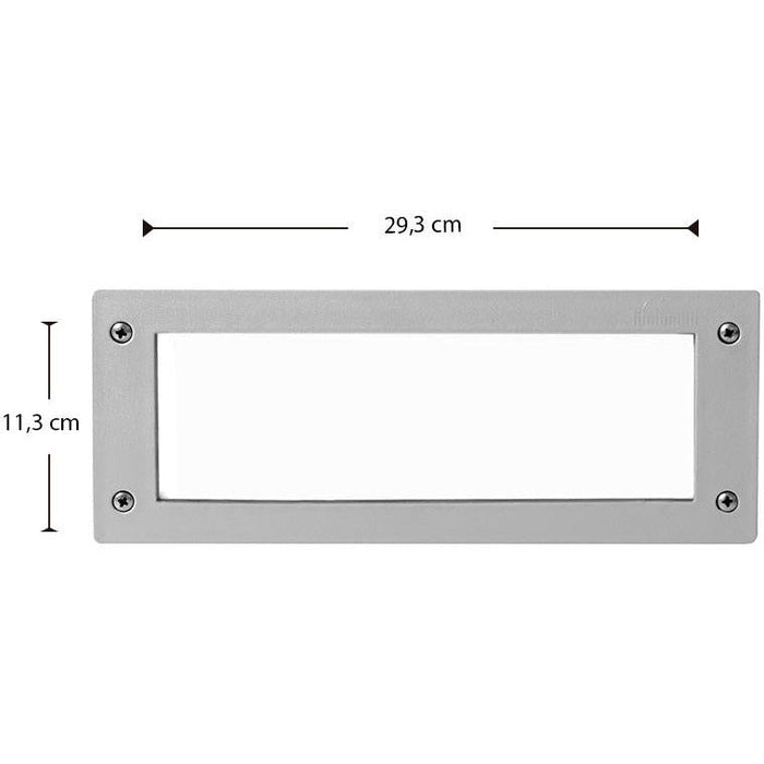 LAMP. EXT. EMPOTRABLE LETI 300 GRIS 1L E27 60W