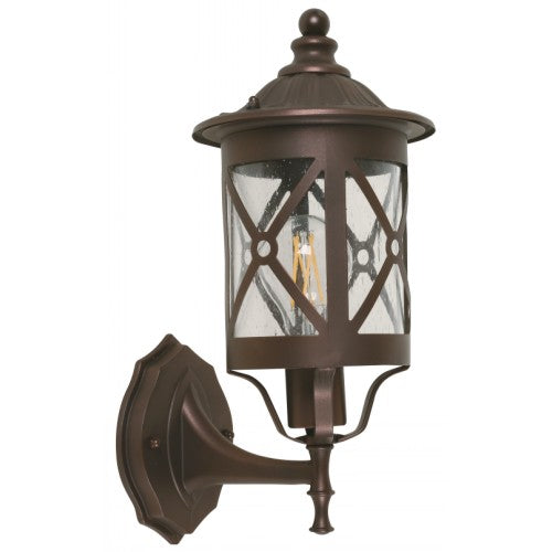 LAMP. EXT. PARED BRONCE CEPILLADO 1L E27 60W