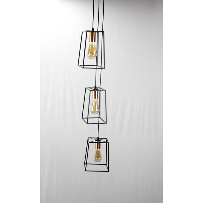 LAMP. COLGANTE NEGRO 3L E27 40W