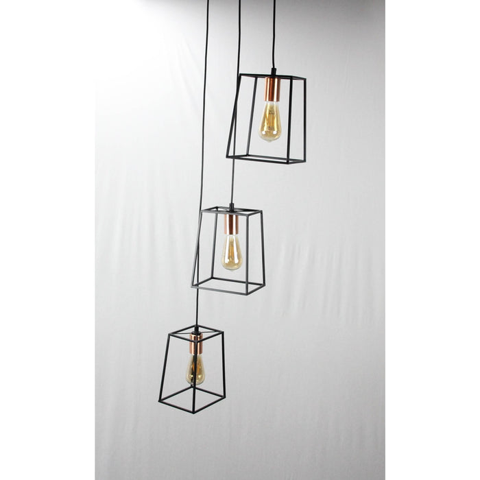 LAMP. COLGANTE NEGRO 3L E27 40W