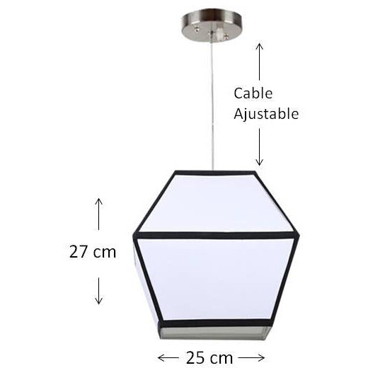 LAMP. COLGANTE CROMO 1L E27 60W