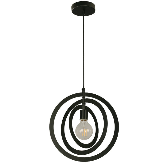LAMP. COLGANTE NEGRO 1L E27 60W