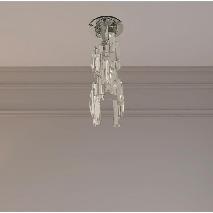 LAMP. TECHO CRISTAL TURNS CROMADO 1L GU10 35W