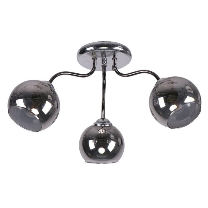 LAMP. TECHO CROMO 3L E27 40W