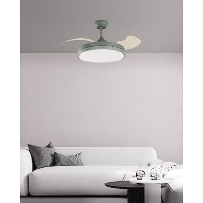 VENTILADOR LED DE TECHO 42"GRIS 36W 3000/4200/6500K DC (ASPAS PLEGABLES)