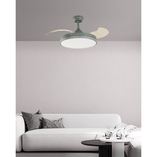 VENTILADOR LED DE TECHO 42"GRIS 36W 3000/4200/6500K DC (ASPAS PLEGABLES)