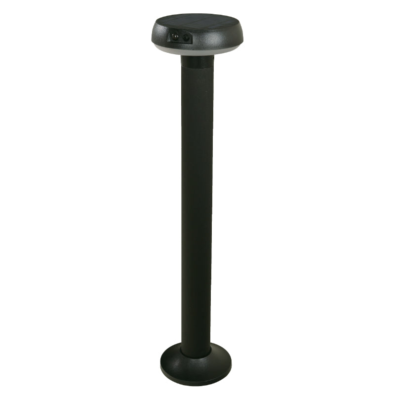 LAMP. LED EXT. SOLAR DE POSTE NEGRO 3W 3.7V 3000K CON SENSOR