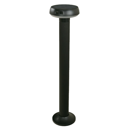 LAMP. LED EXT. SOLAR DE POSTE NEGRO 3W 3.7V 3000K CON SENSOR