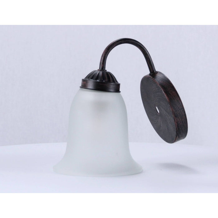 LAMP. PARED NEGRO CEPILLADO ROJO 1L E27 60W