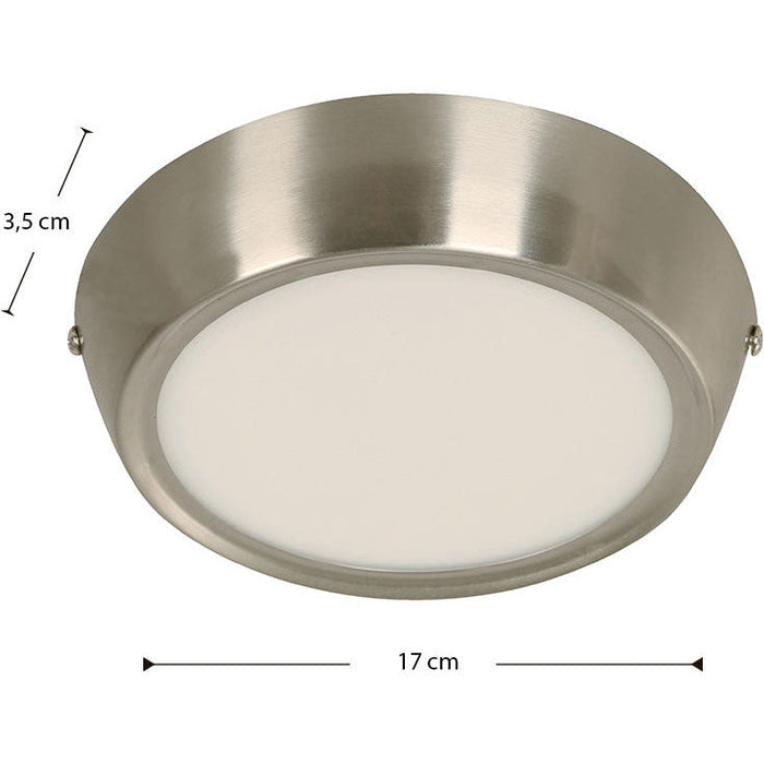 LAMP. LED TECHO NÍQUEL SATINADO 12W 100-277V 6000K