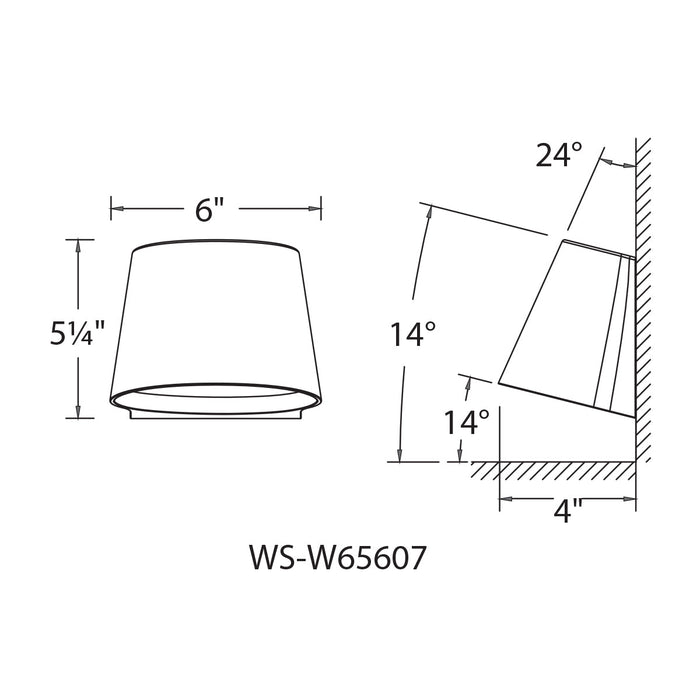 LAMP. EXT. LED PARED MOD 6" GRIS 16.5W 120-277V 3000K