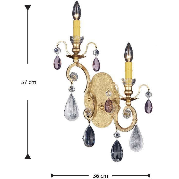LAMP. PARED RENAISSANCE ROCK 2L E12 60W