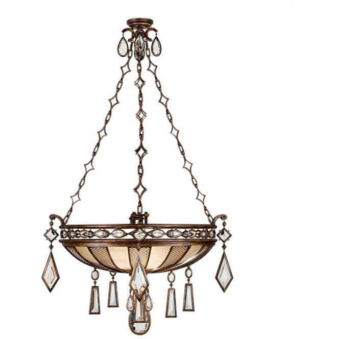 LAMP. COLGANTE ENCASED GEMS DORADO 3L E27 60W