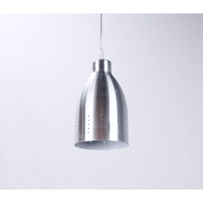 LAMP. COLGANTE PLATEADO 1L E27 60W