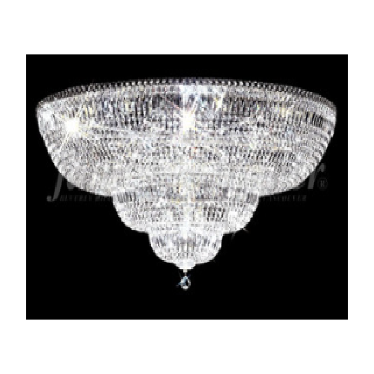LAMP. TECHO CRISTAL PETITE PLATEADO 9L E12 40W