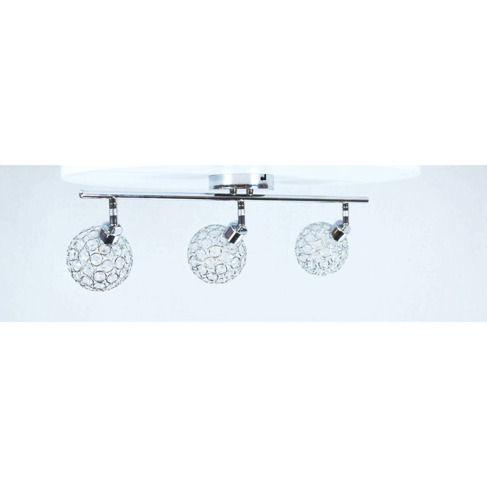 LAMP. TECHO CROMO 3LUCES G9 40W N/B