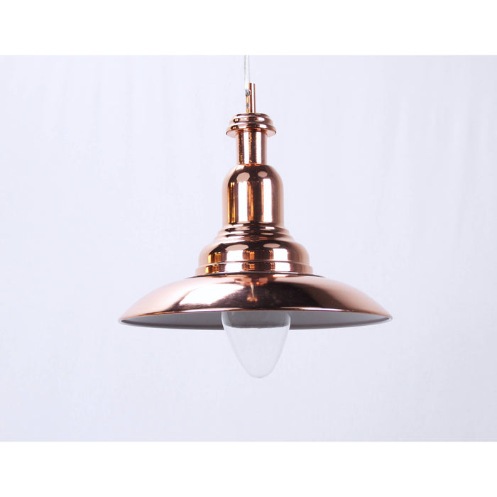 LAMP. COLGANTE COBRE 1L E27 60W