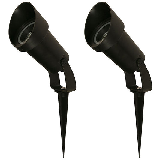 LAMP. EXT. ESTACA NEGRO 1L GU10 7W (2 PIEZAS)