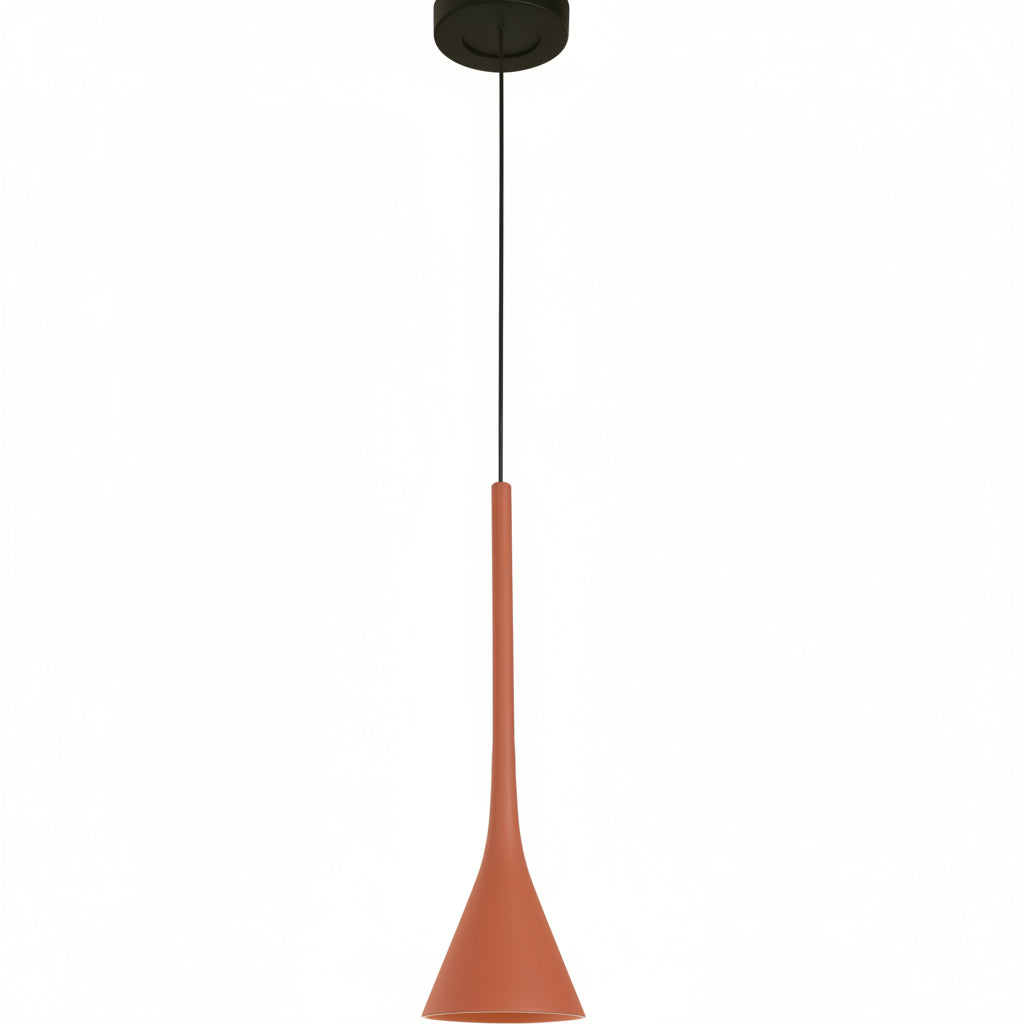 LAMP. LED COLGANTE NEGRO Y TERRACOTA 6W 100-240V 3000K