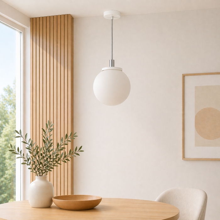 LÁMPARA EXTERIOR COLGANTE BLANCO 1L E27 20W