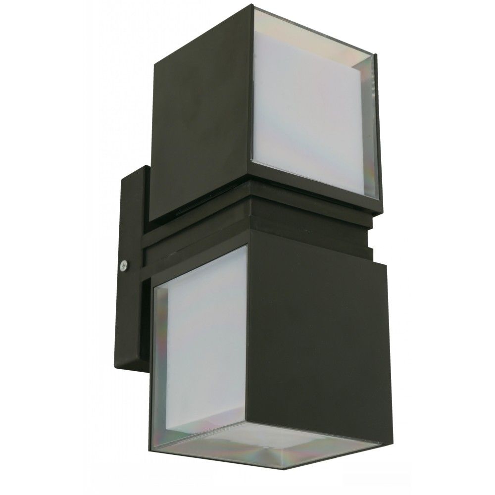 LAMP. LED EXT. DE PARED NEGRO 14W 100-240V 3000K