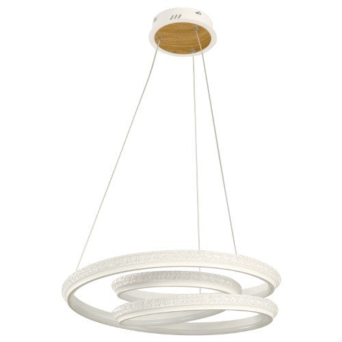 LAMP. LED COLGANTE BLANCO Y MADERA 84W 100-240V 4000K