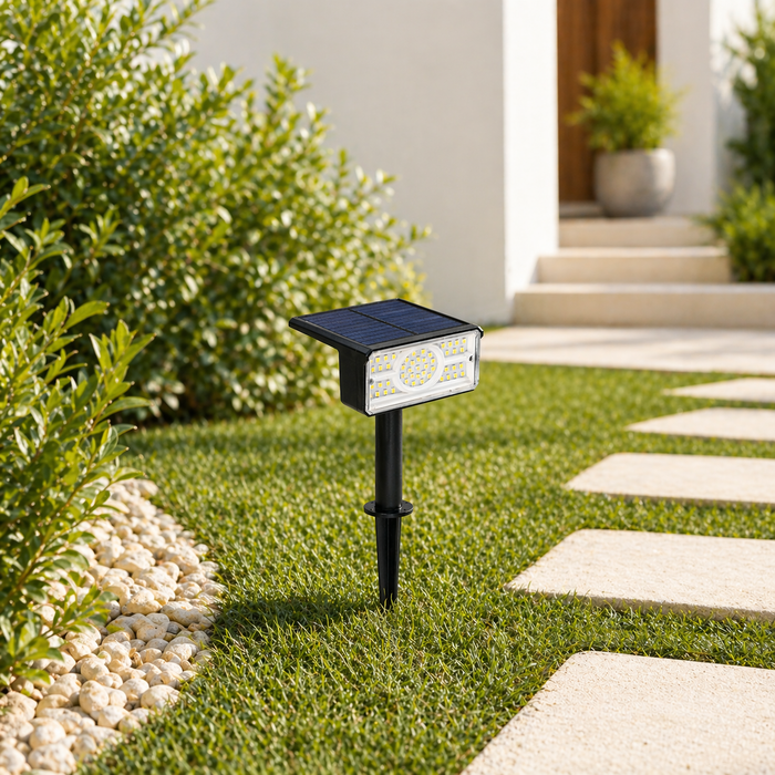 LAMP. EXT. LED ESTACA SOLAR NEGRO 4W 3.7V 6000K