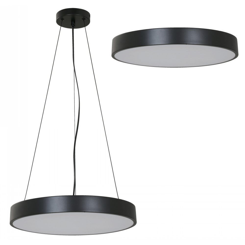 LAMP. LED COLGANTE NEGRO 36W 100-240V 3000K