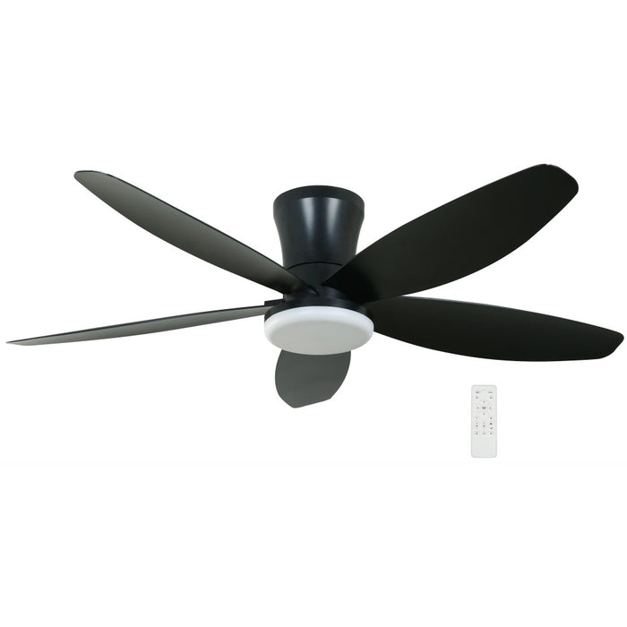 VENTILADOR LED DE TECHO NEGRO DC 42" 24W 3000/4000/6000K DIM. CCT C/R