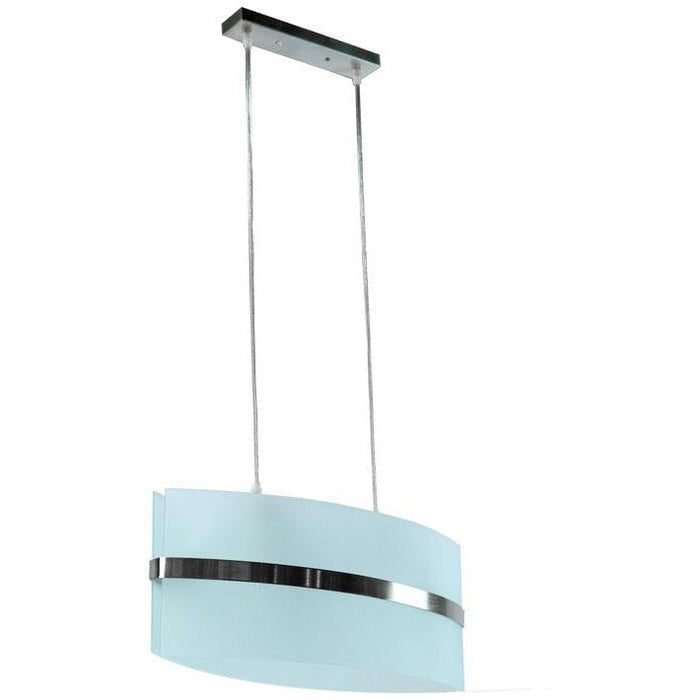 LAMP. COLGANTE NÍQUEL SATINADO 2L E27 60W