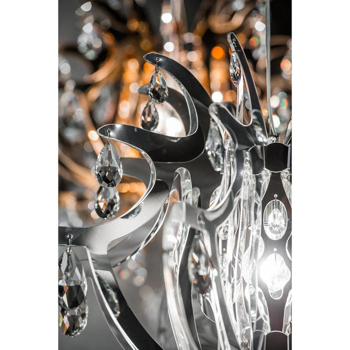 LAMP. COLGANTE LILLIBET PLATEADO 1L E14 40W