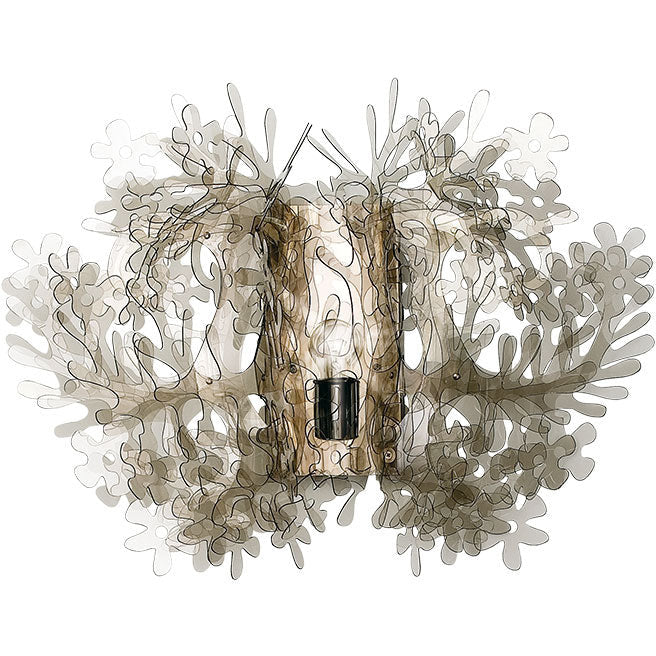 LAMP. PARED FIORELLA FUMÉ 1L E14 25W DIM