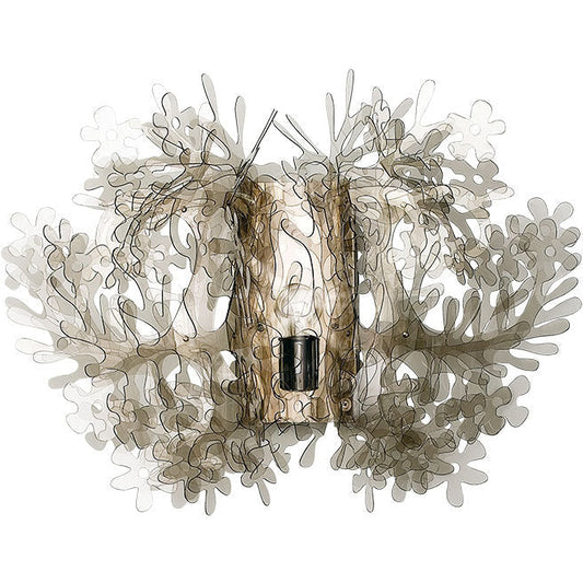 LAMP. PARED FIORELLA FUMÉ 1L E14 25W DIM