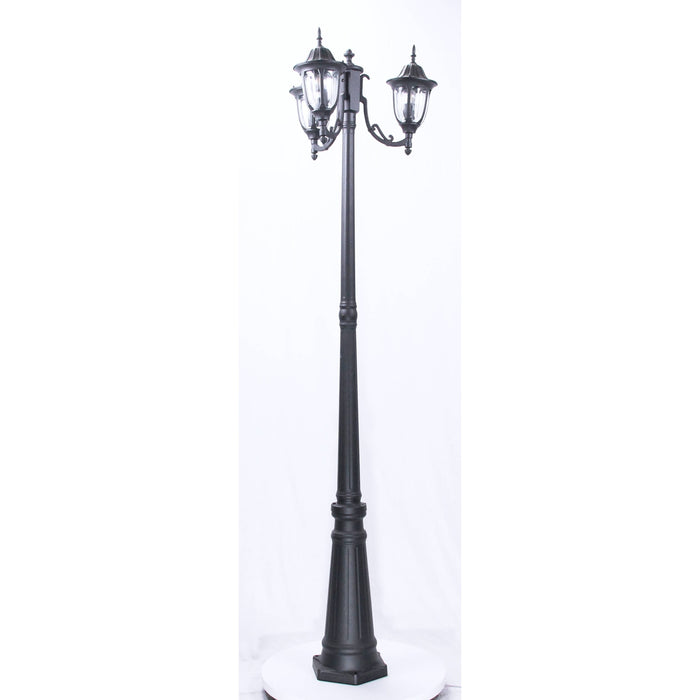 Lámpara Exterior  Poste Negro 3L E27 100W