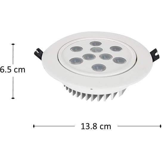 LAMP. LED DE TECHO BLANCO 9L 1W 2700K 85-265V