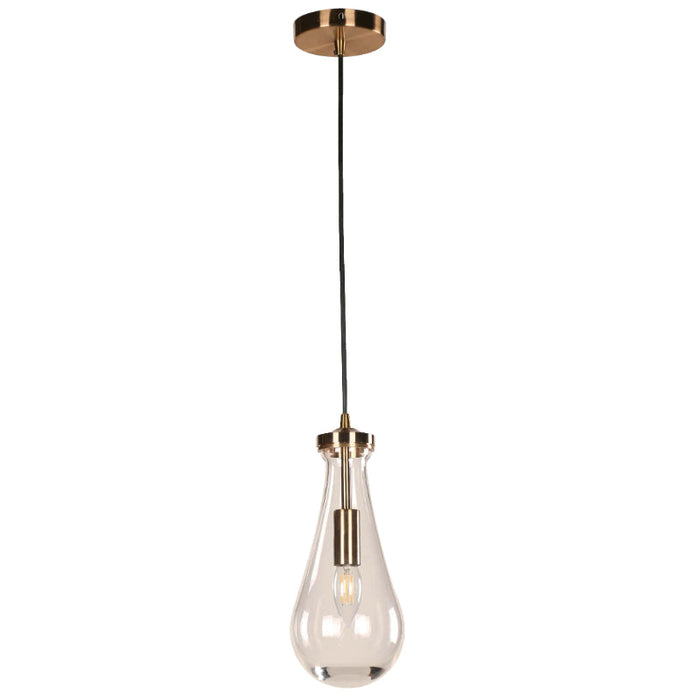 Lámpara Colgante Bronce Dorado 1L E14 10W