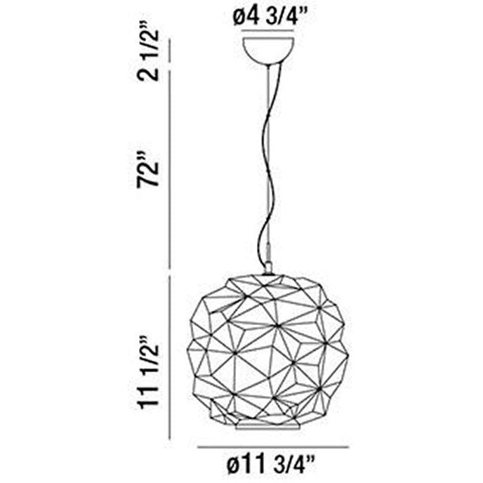 LAMP. COLGANTE STUDIO CROMO BLANCO 1L E26 100W