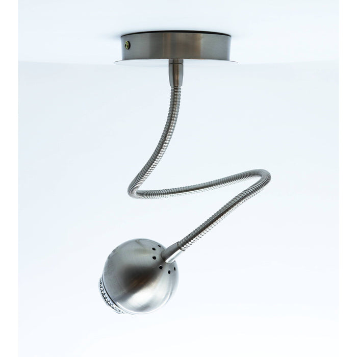 LAMP. TECHO REFLECTORA NÍQUEL SATINADO 1L GZ10 50W