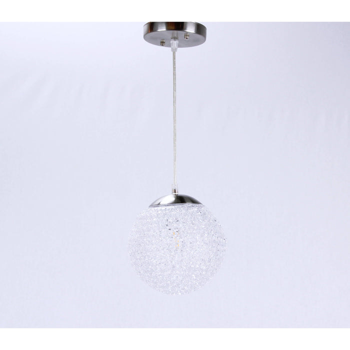 LAMP. COLGANTE NÍQUEL SATINADO 1L E27 60W