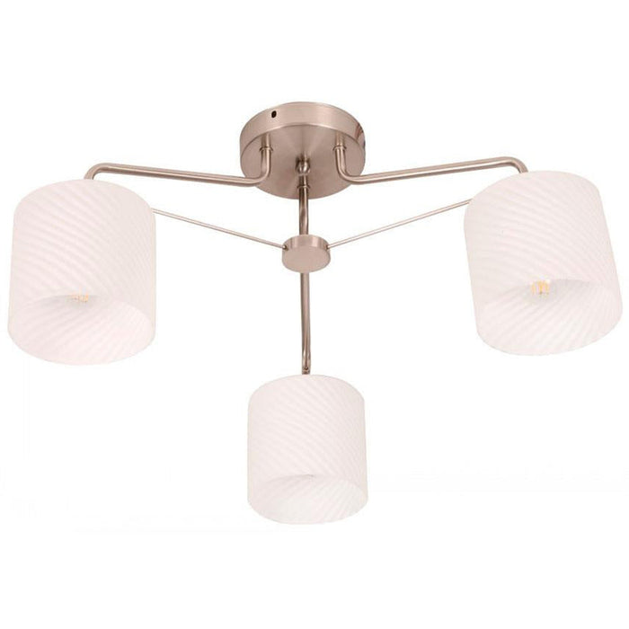 Lámpara Techo Níquel Satinado 3L E27 60W