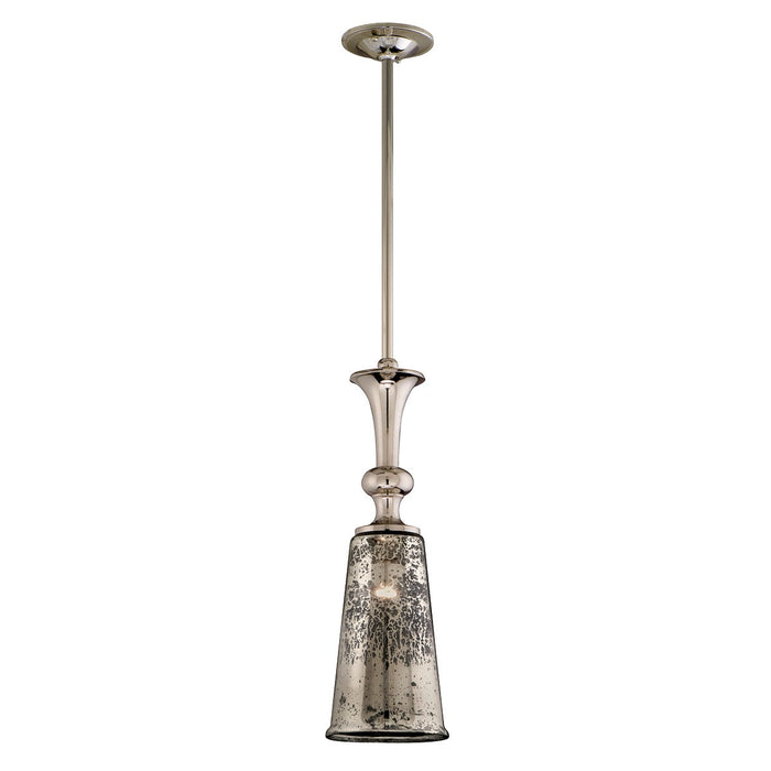 LAMP. COLGANTE ARGENTO NIQUEL PULIDO 1L E26 100W